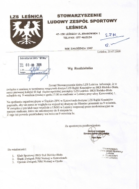 Zmiana w terminarzu III Ligi